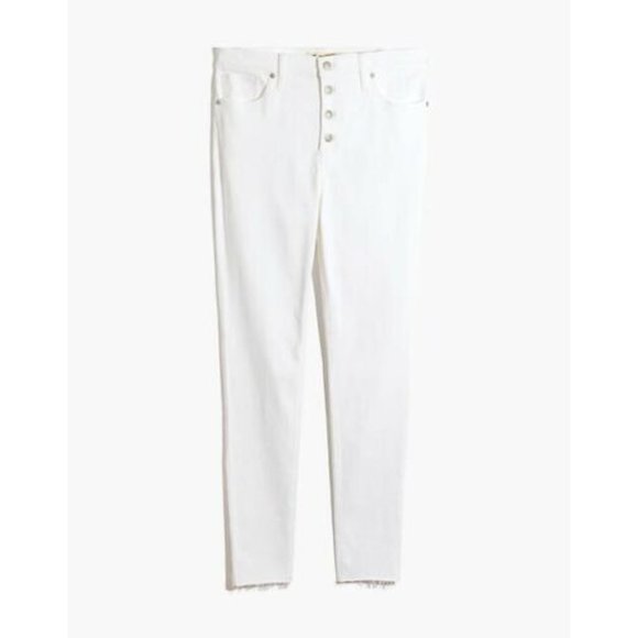 Madewell NWT button fly high rise jeans pure white - Picture 7 of 7